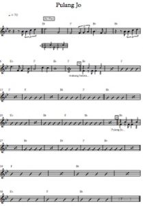 Sheet Music Pulang Jo in Bb - Various Artis