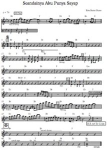 Sheet Music Seandainya Aku Punya Sayap in Bb - Rita Butar Butar