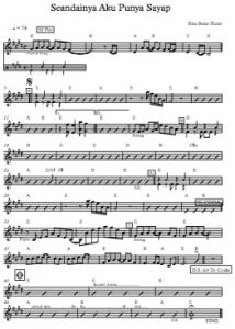 Sheet Music Seandainya Aku Punya Sayap in E - Rita Butar Butar