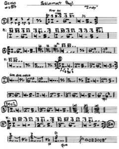 Sheet Music- Selamat Pagi - Indy