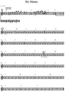 Sheet Music Sio Mama in F - Various Artist