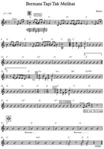 Sheet Music - Bermata Tapi Tak Melihat in C - Bimbo